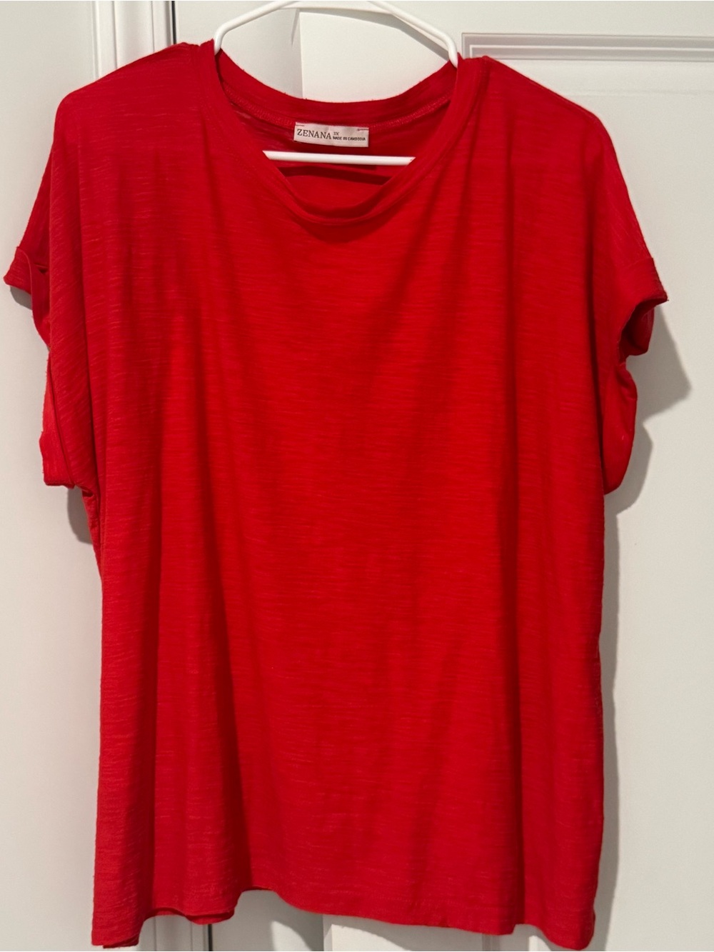 Zenana Outfitters Short Rolled Sleeve Tee